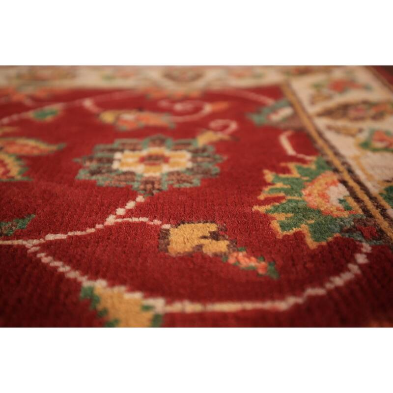 Red Floral Kazak Foyer Rug Hand-Knotted Wool Carpet - 2'0" x 3'0"