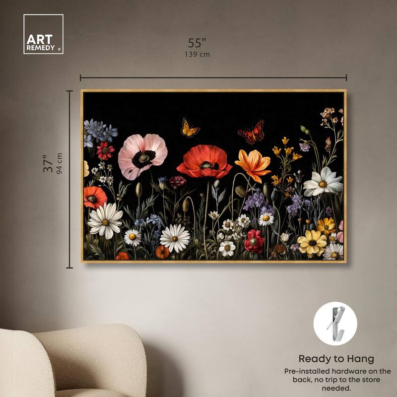 Wildflower Panorama Canvas by Art Remedy