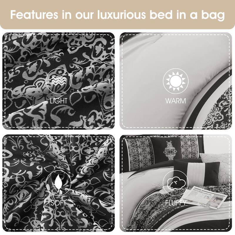 Nanshing Shelly 7 Piece Transitional Comforter Set