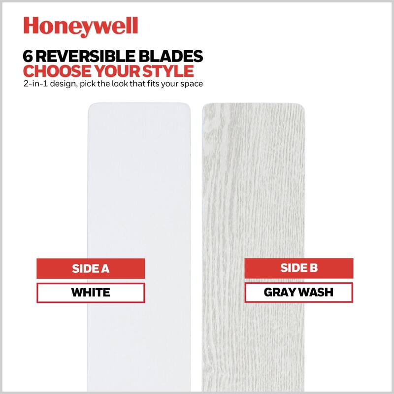 56" Honeywell Kaliza Bright White Indoor Modern LED Ceiling Fan with Light and Remote Control