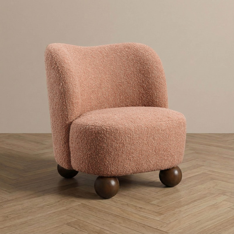 Furniture of America Velra Modern 28-inch Boucle Wing Accent Chair - Pink