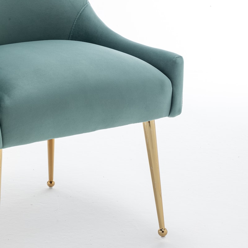 SEYNAR Velvet Upholstered Dining Chair Set of 6, Modern Glam Armless Side Chair