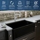 preview thumbnail 5 of 20, Karran FCP33SB 33" Single Bowl Panel Front Farmhouse Fireclay Kitchen Sink with Reversible Apron Front