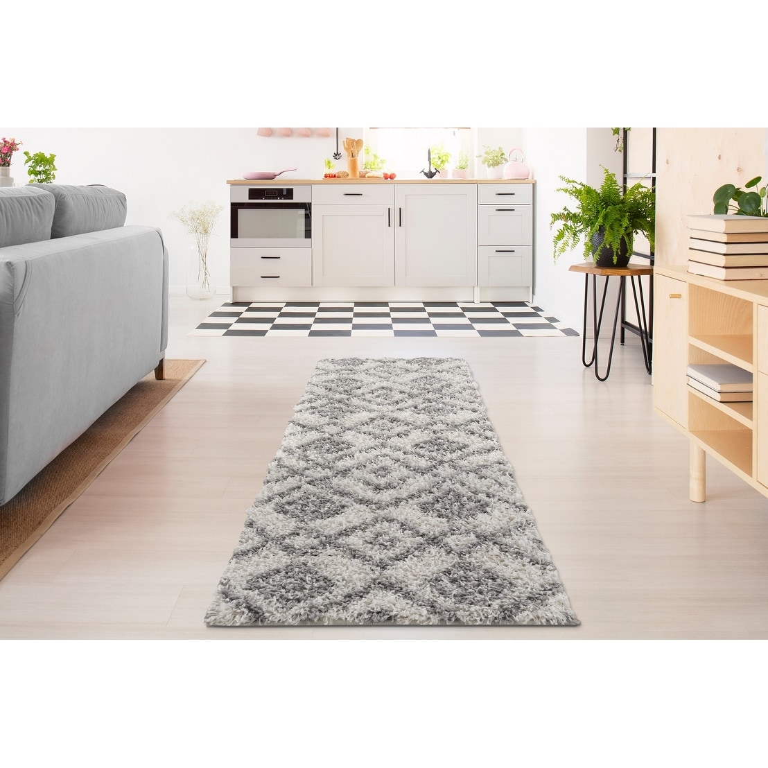 L'baiet Modern Indoor Rectangular Carpet, Pad, Mat Alexia Navy