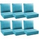 preview thumbnail 97 of 121, Gymojoy 24"x22"x6" Patio Thick Cushions & Pillows Set - Deep Seat Indoor/Outdoor Water & Fade Resistant Six Sets - Pale Blue