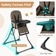 preview thumbnail 18 of 28, Gymax Foldable High Chair Easy Clean Compact Highchair w/ Removable