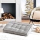 preview thumbnail 1 of 24, Rainha - 40" Ultra Thick Tufted Floor Pillow Gray