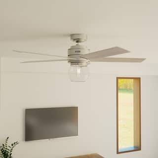 Hunter 52" Xidane Ceiling Fan with LED Light Kit and Handheld Remote, Modern Transitional - Exclusive SureSpeed!