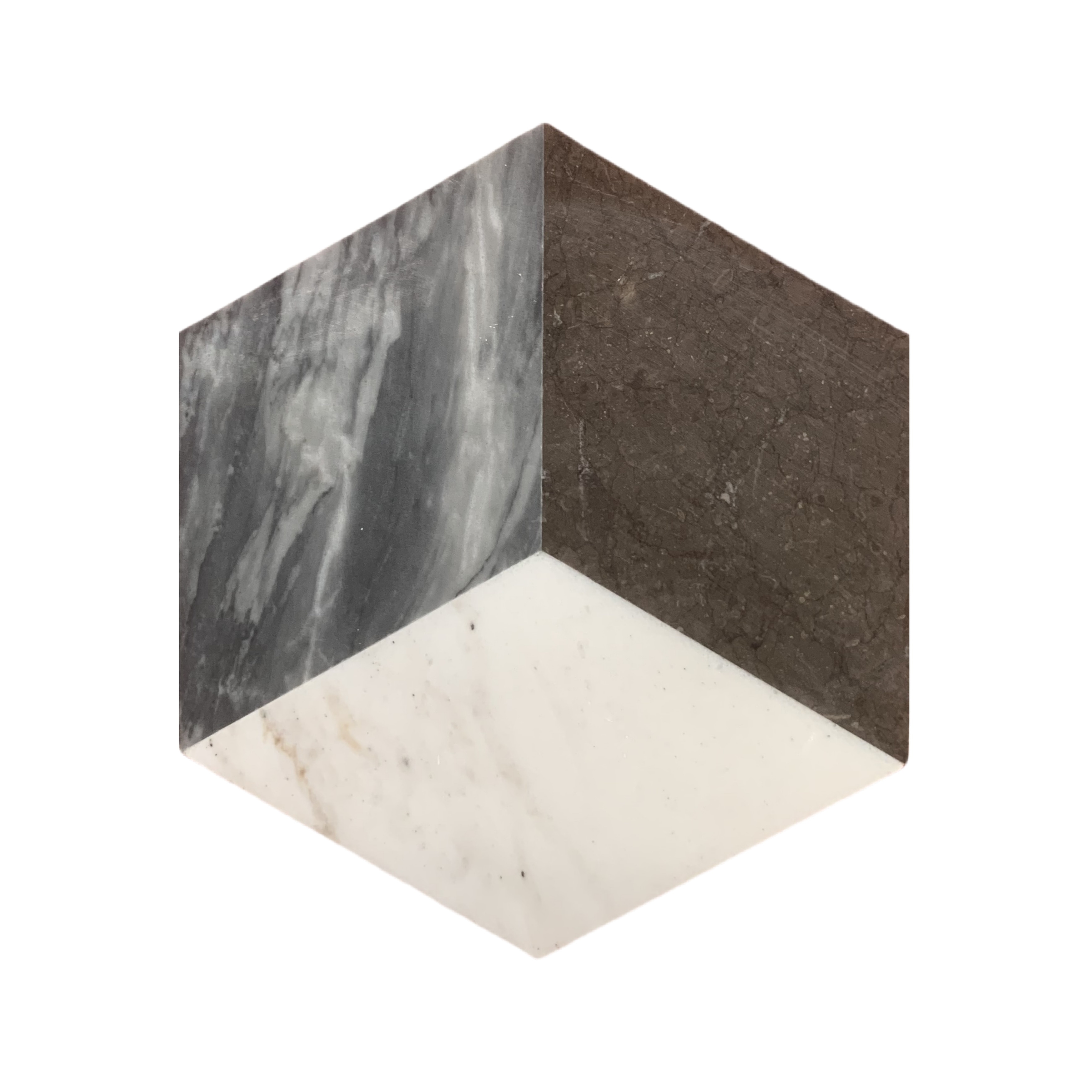 Hexagon Waterjet Natural Polished Marble Tiles for Floor and Wall, 1 Box 12 PCS
