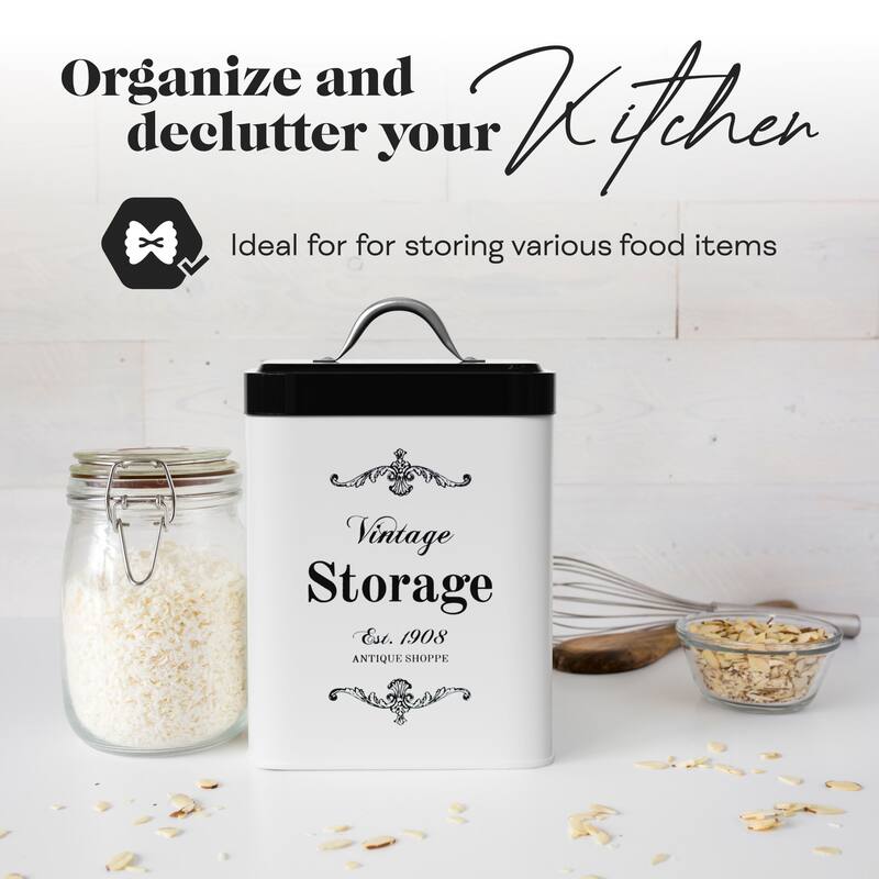 Amici Home Antique Shoppe Vintage Metal Canister