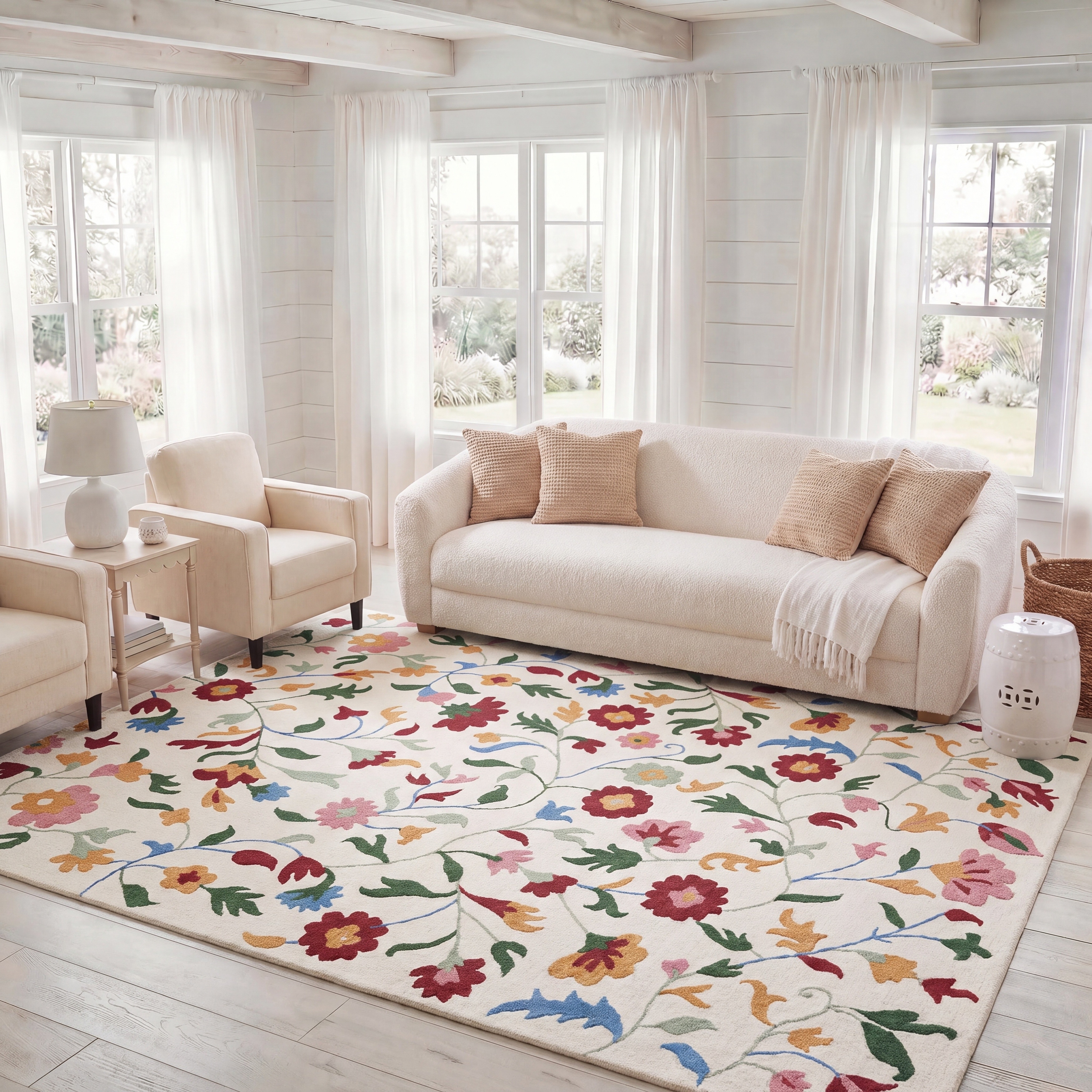 SAFAVIEH Handmade Blossom Jelte Floral Wool Rug