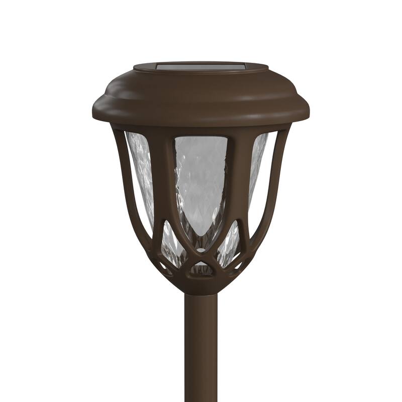 All - Weather Tulip Design Solar Powered LED Garden & Pathway Lights - Set of 8
