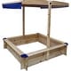 preview thumbnail 5 of 6, Wooden Sandbox w/Adjustable Canopy,Children's Wooden Sandbox with Covers