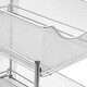 preview thumbnail 5 of 4, 2 Tier Organizer Baskets with Mesh Sliding Made of Steel (Silver)