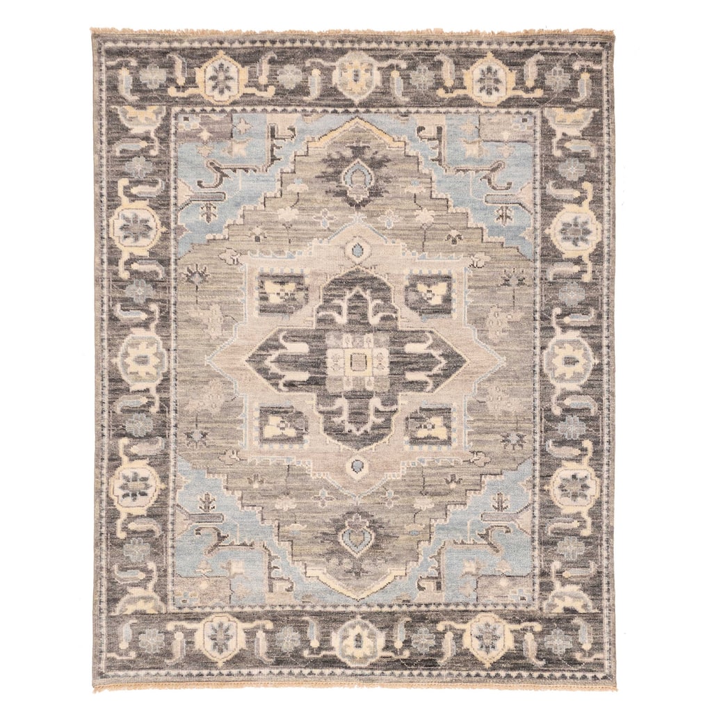 ECARPETGALLERY Hand-knotted Jules Serapi Grey Wool Rug - 8'0 x 9'10