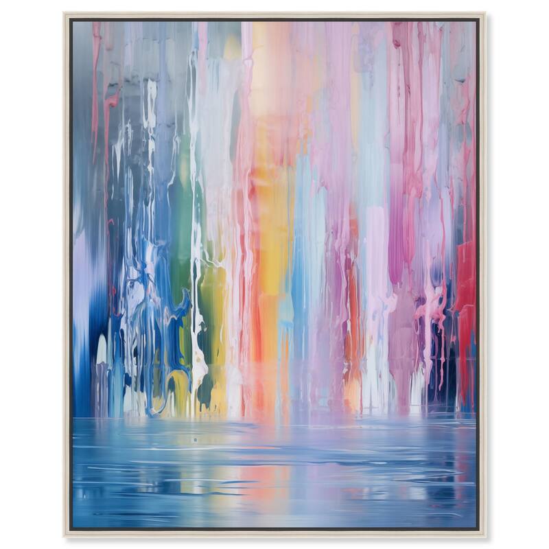 Painted Streams Canvas by Art Remedy - 36" x 45" - Silver