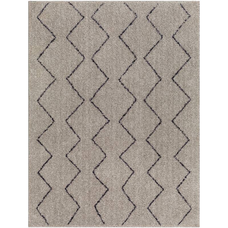 Livabliss Lykke Machine Washable Zigzag Stripe Area Rug