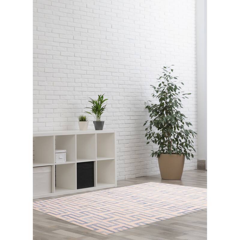 ECARPETGALLERY Flat-Weave Ankara FW Pink Wool Kilim - 5'0 x 8'1