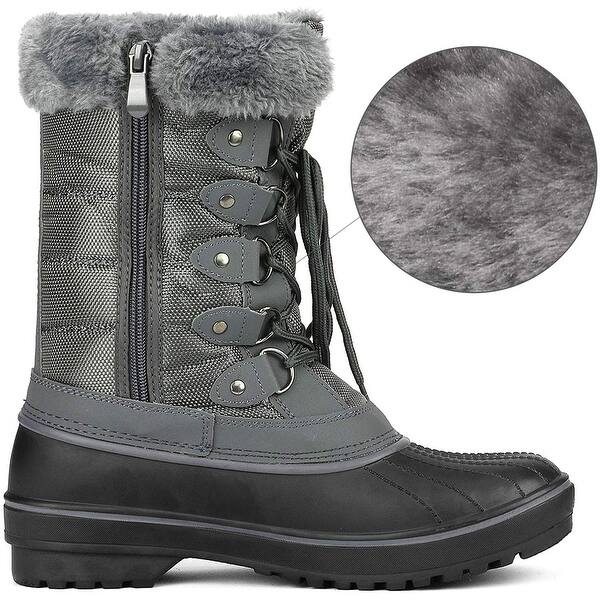 Shop Dream Pairs Women S Warm Faux Fur Lined Mid Calf Winter Snow