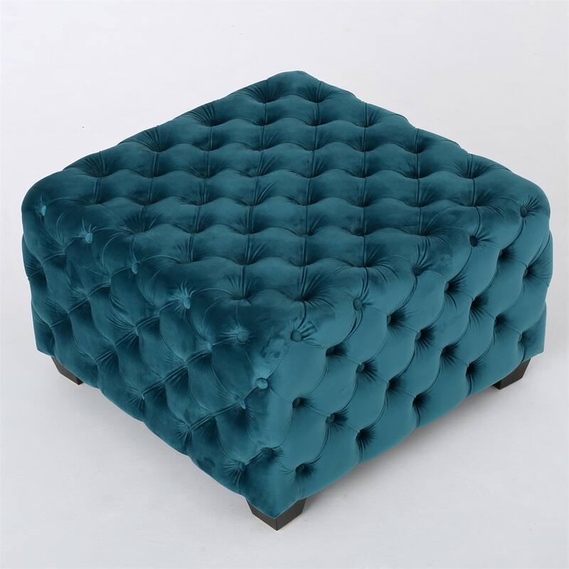 Ottoman Upholstered Fabric Footrest Stair Stool