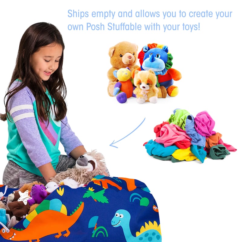 Kids' Stuffed Animal Storage Bean Bag Chair Cover or Toy Organizer