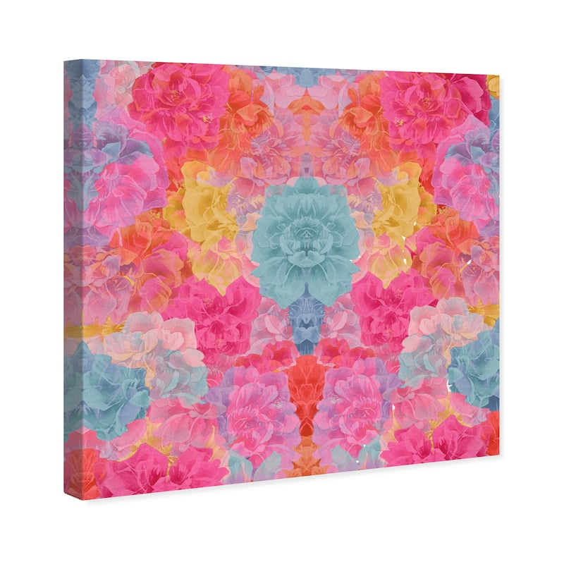 Wynwood Studio Canvas Floral and Botanical Bliss in bloom Pink and Modern & Contemporary Wall Art Canvas Print