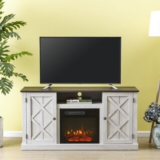 54 in. TV Stand Console for TVs up to 60 in. with Electric Fireplace - 54" in Width