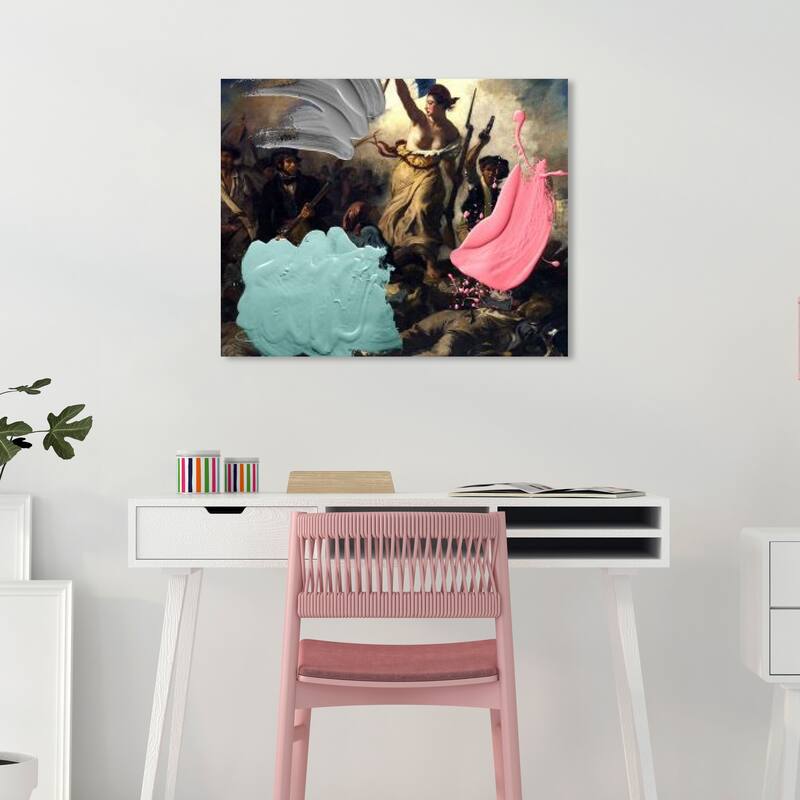 Wynwood Studio Canvas Classic and Figurative Grrrl Power Brown and Dark Brown Traditional Wall Art Canvas Print - 20 x 24