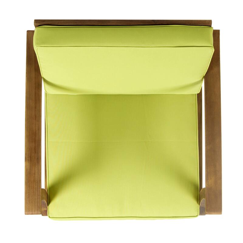 Perla Outdoor Acacia Wood Club Chair with Cushion (Set of 4) by Christopher Knight Home