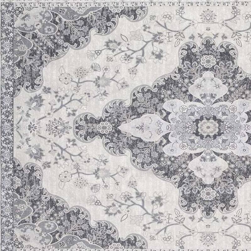 HomeRoots Medallion Traditional Rectangle Area Rug