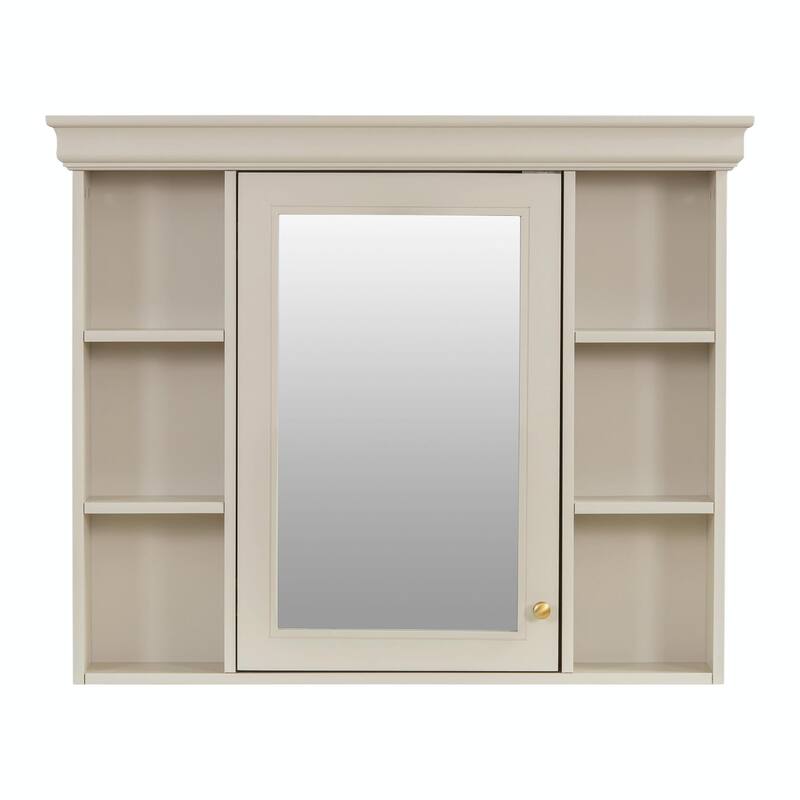 Modern Medicine Cabinet with 6 Open Shelves