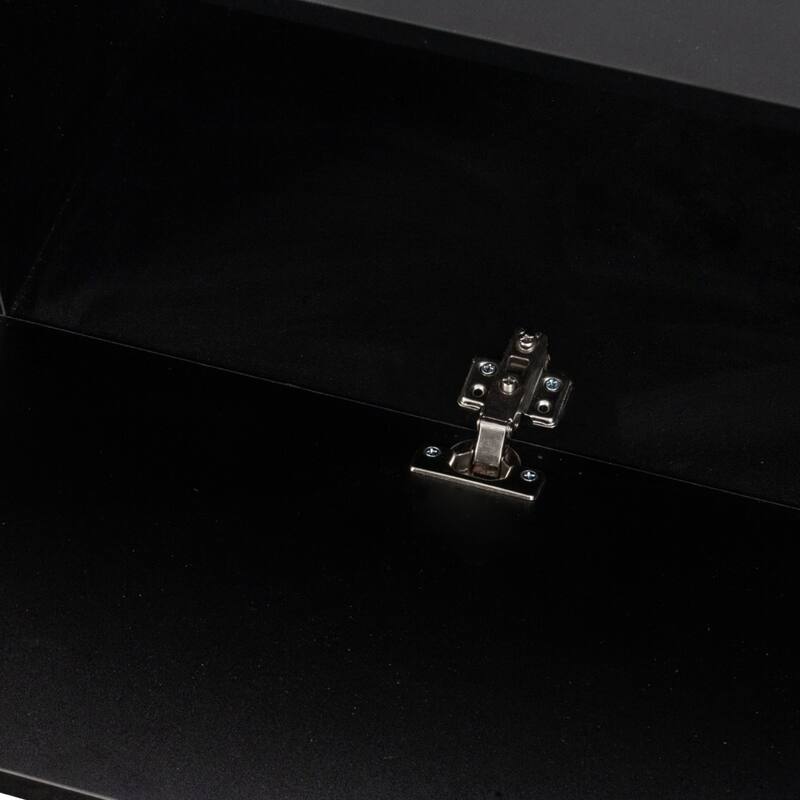 Black Television Cabinet for Living Room, Wall Mounted TV Stand Entertainment Center with Storage Cabinet - 63"