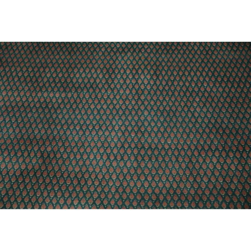 Hand Knotted Oriental 100% Wool Carpet Traditional All-Over Green Botemir Area Rug - 12' 0'' X 9' 1''