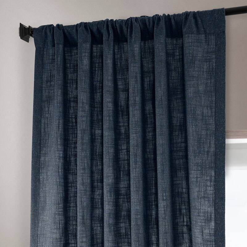 Exclusive Fabrics Heavy Faux Linen Curtain (1 Panel)