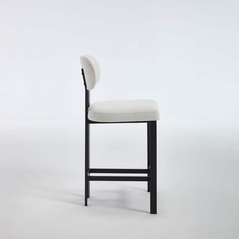 Upholstered Counter Height Bar Stools Side Chairs Set of 2
