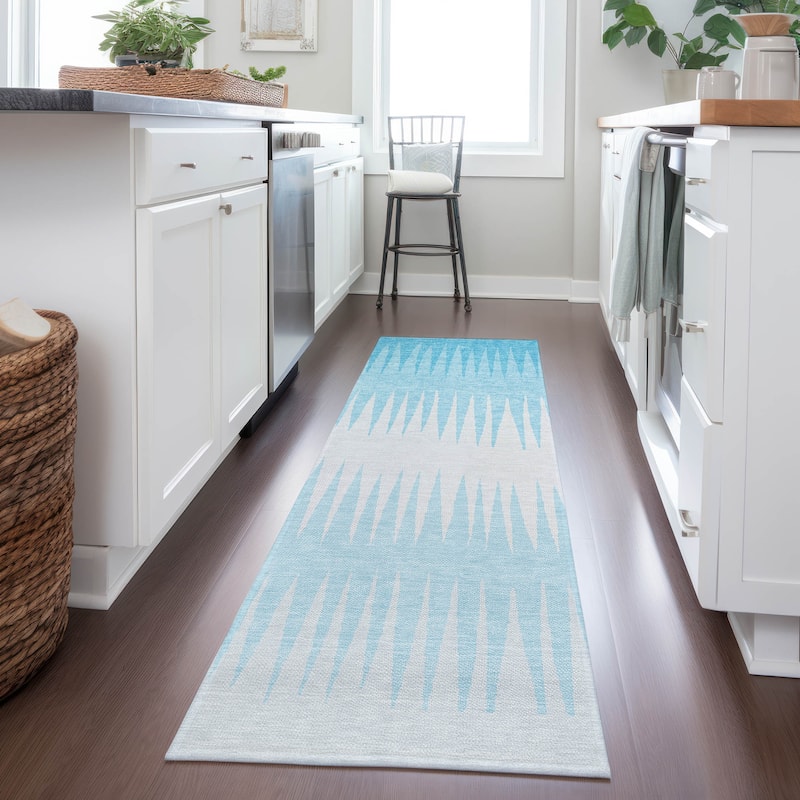 Machine Washable Indoor/ Outdoor Chantille Ombre Contemporary Rug