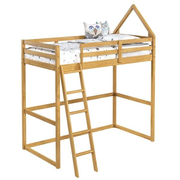 slide 2 of 11, Casita Twin Loft/Bunk Bed Natural - Twin