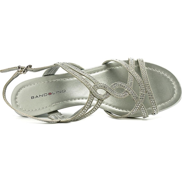 bandolino silver wedge sandals