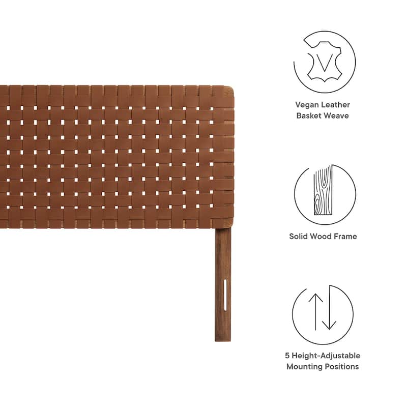 Sparta Twin/Full/Queen/King Vegan Leather Weave Headboard