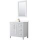 Option White, Gold Trim, White Cultured Marble Top