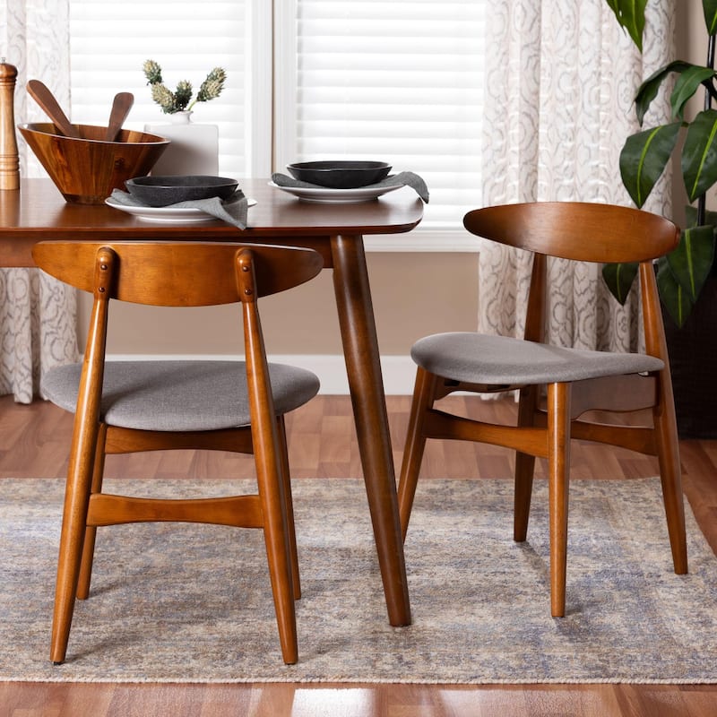 Carson Carrington Haapajarvi Mid-century Modern Medium Oak Dining Chair (Set of 2)