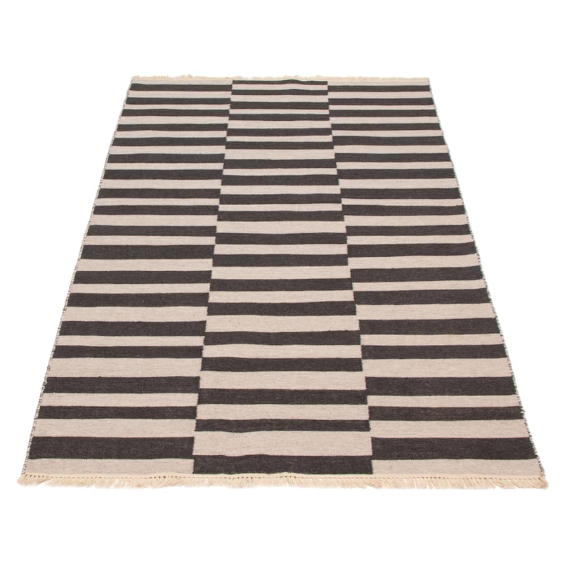 Ankara FW Grey, Grey Kilim 4'11" x 8'0" - 4'11 x 8'0
