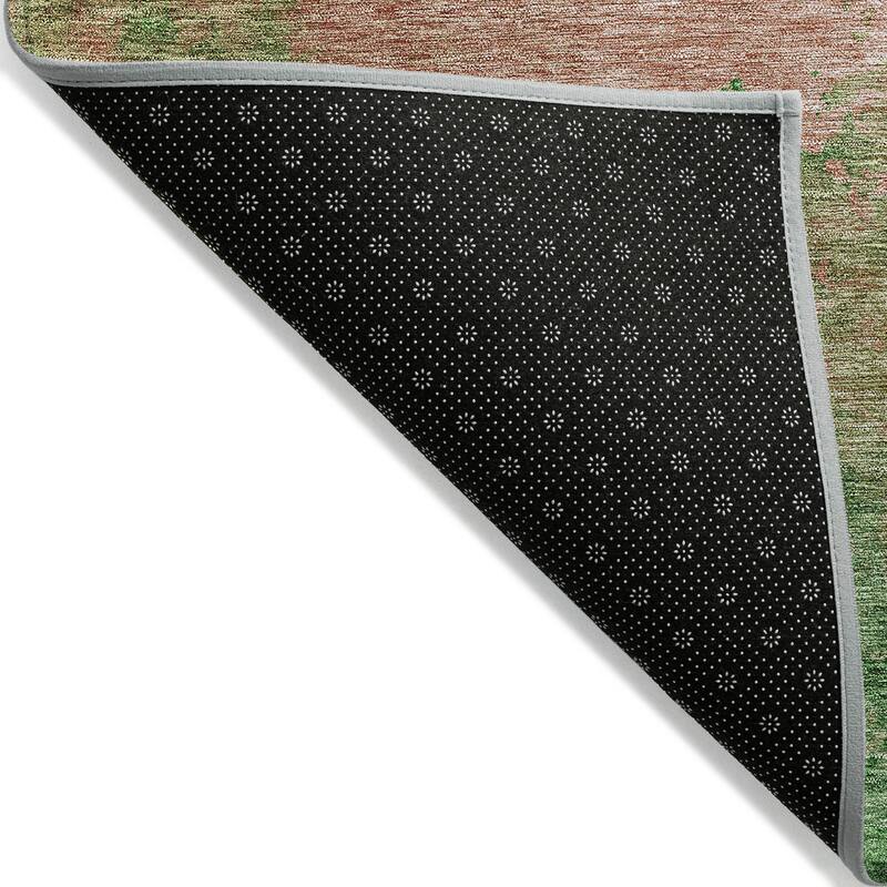 Machine Washable Indoor/ Outdoor Abstract Modern Chantille Rug