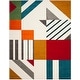 preview thumbnail 28 of 84, SAFAVIEH Hollywood Tatianna Mid-Century Modern Abstract Rug 10'6" x 14' - Ivory/Peacock Blue - Rectangle