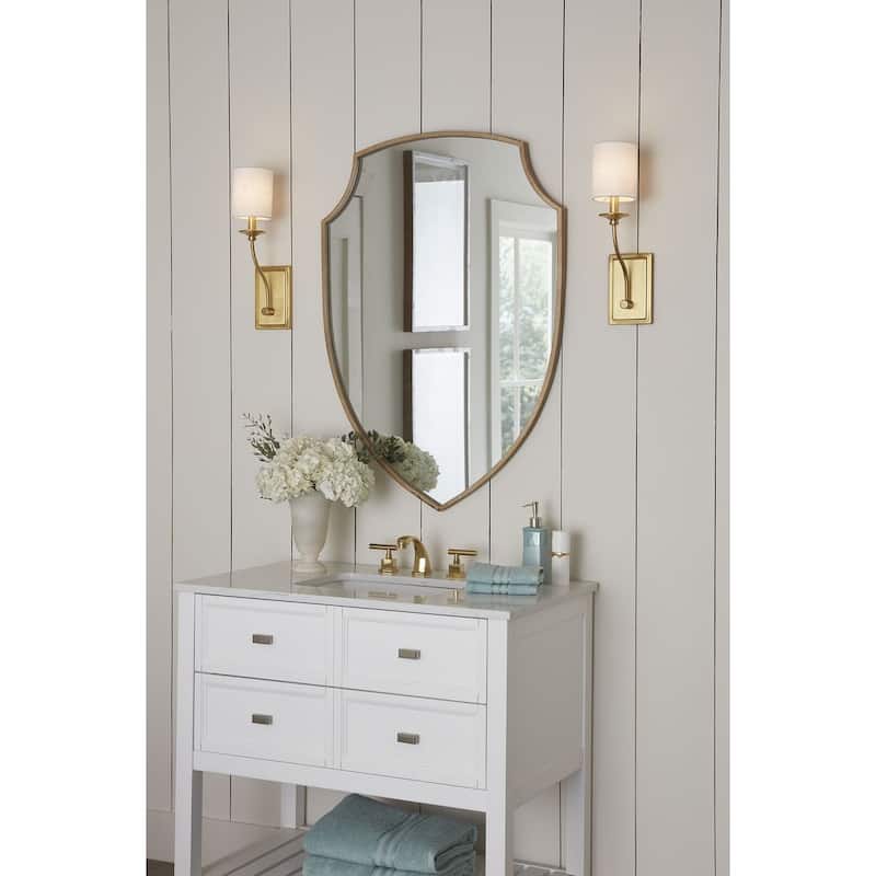 Bonita Collection Satin Brass One-Light Wall Sconce - 14.170" x 6.500" x 8.270"