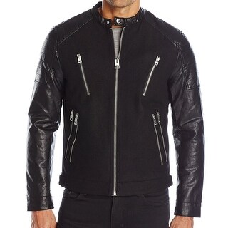 guess mixed media reversible jacket