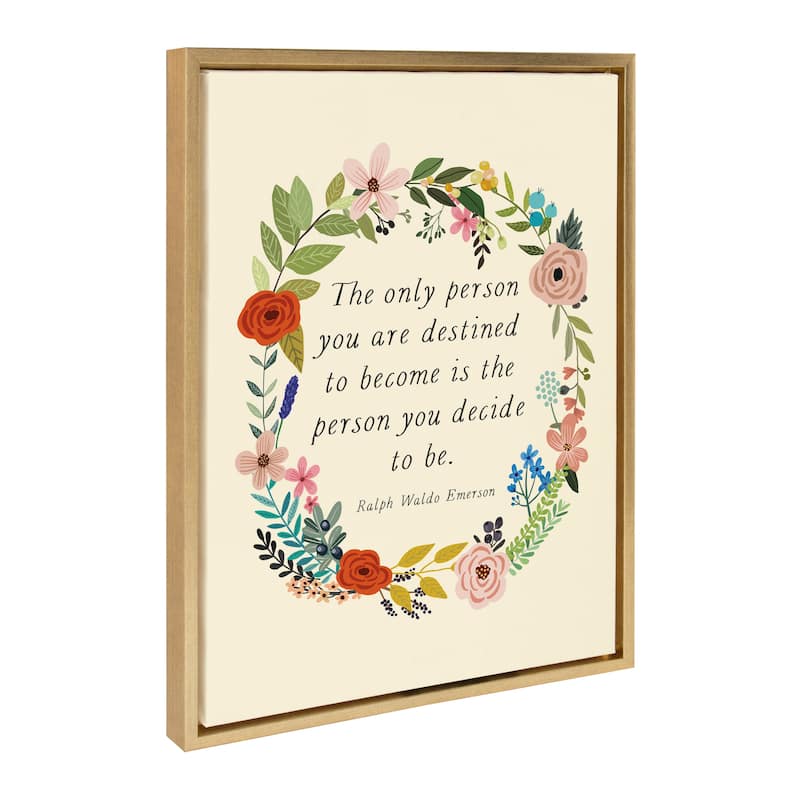 Kate and Laurel Sylvie MC441 The Only Person Framed Canvas by Mia Charro