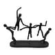 preview thumbnail 2 of 1, Sagebrook Home Modern Metal 15"H Black Contortionists Sculpture People Figurine - 19" x 4" x 15"
