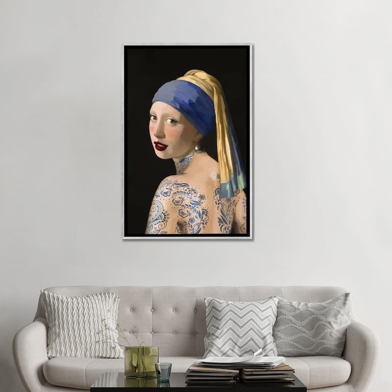 iCanvas "Girl With A Pearl Earring" by Nettsch Framed