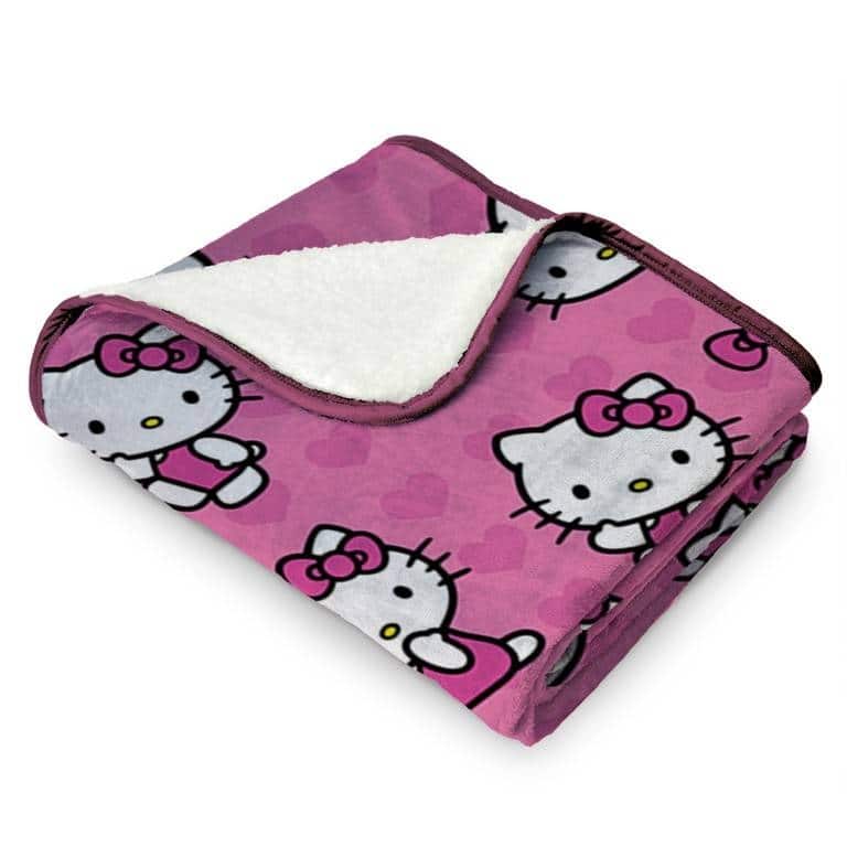 Sanrio Hello Kitty Silk Touch Sherpa Throw Blanket